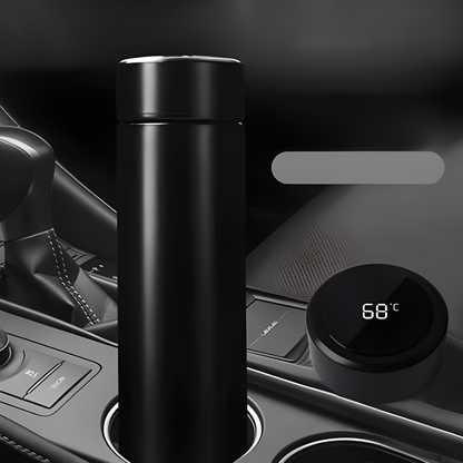 DigiSip: 500ml LCD Thermos Bottle with LED Temperature Display & Double Wall Vacuum Insulation