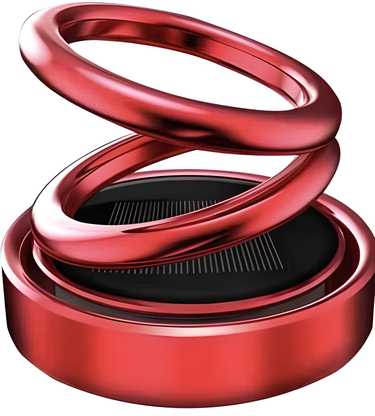 SolarBreeze: Solar-Powered Rotating Car Air Freshener with 360° Dual-Ring Design & Aroma Diffuser for Dashboard & Office