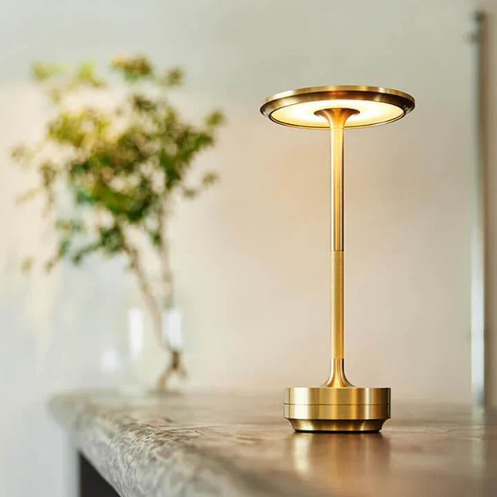 CosmicGlow: Rechargeable Super Premium Cordless LED Table Lamp, Heavy Metal Portable Lamp with Touch Sensor, Stepless Dimming & for Bedroom, Nightstand & Café Ambience