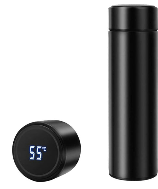 Smart Led Display Temperature Bottle Vacuum Flask Stainless Steel | Leakproof | Travel, Kids, Fitness, Sports, Gym, Workout | With Straw (Temperature Bottle, 500 Ml)