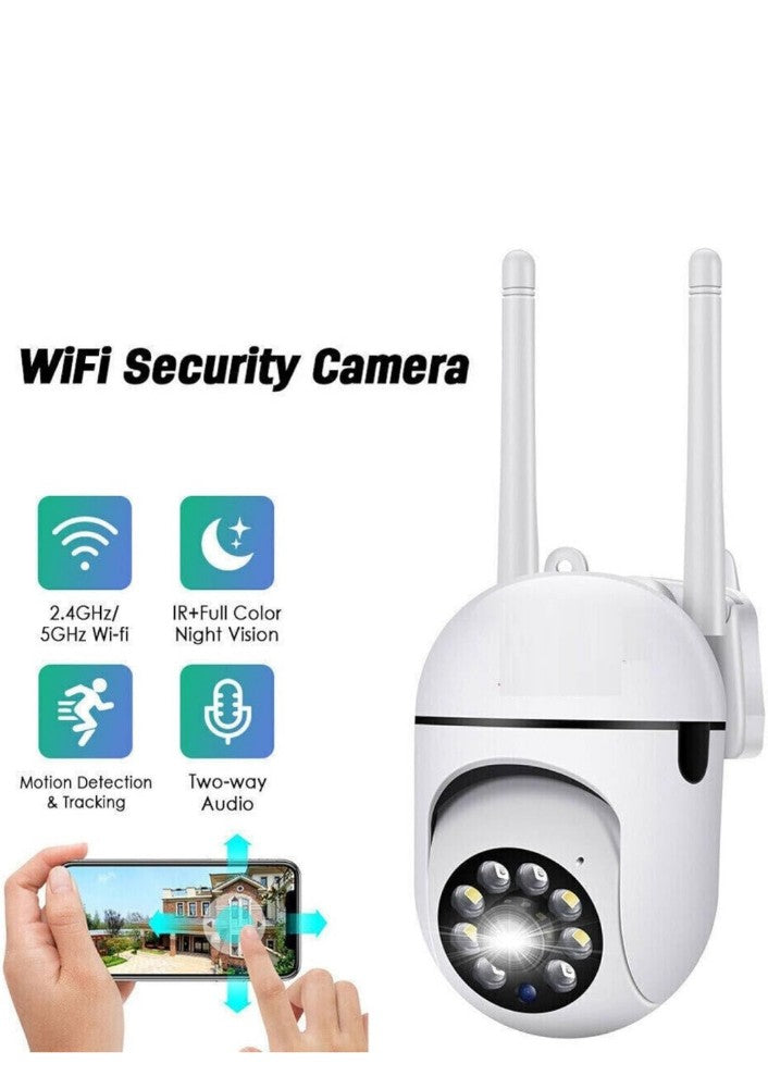 WiFi CCTV Camera with PTZ & Fixed View | AI Motion Detection, Color Night Vision, Two-Way Audio, 360° Coverage, App Remote Access CCTV Security Camera