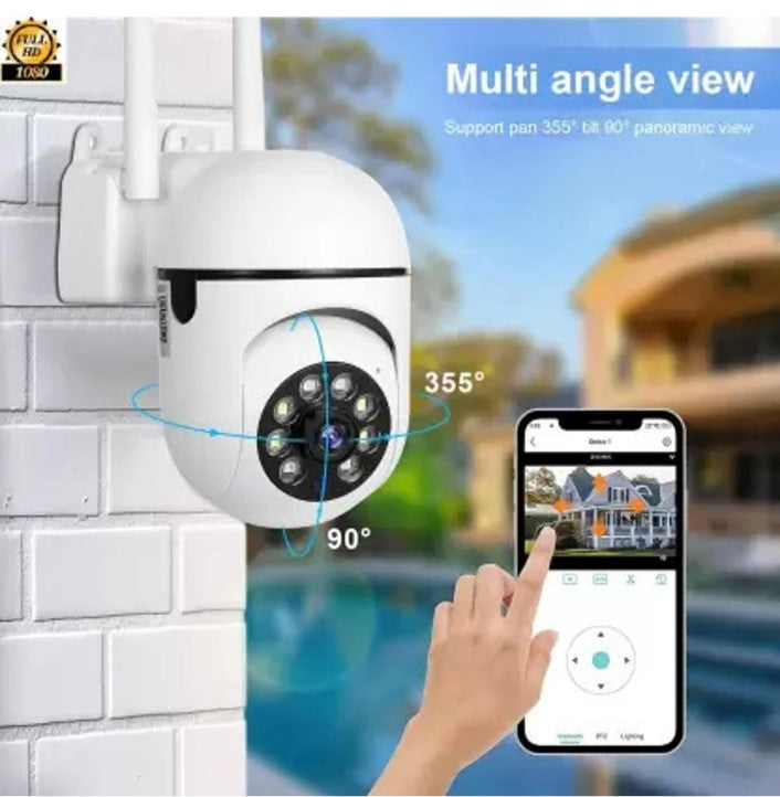 WiFi CCTV Camera with PTZ & Fixed View | AI Motion Detection, Color Night Vision, Two-Way Audio, 360° Coverage, App Remote Access CCTV Security Camera