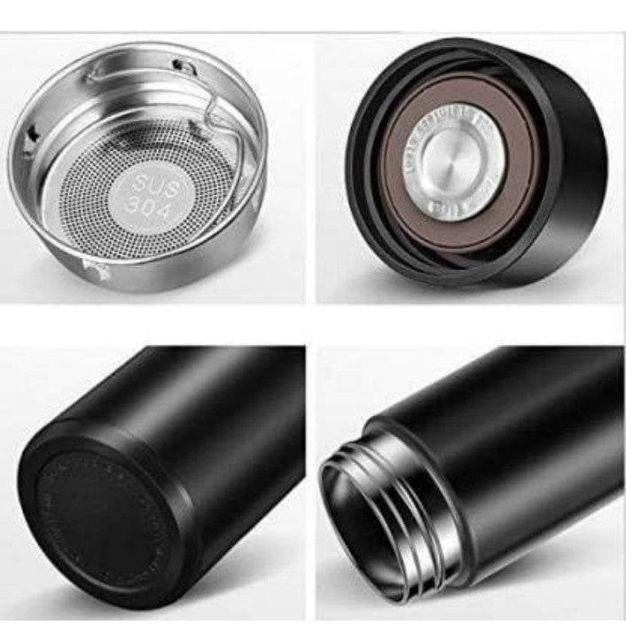 Smart Led Display Temperature Bottle Vacuum Flask Stainless Steel | Leakproof | Travel, Kids, Fitness, Sports, Gym, Workout | With Straw (Temperature Bottle, 500 Ml)
