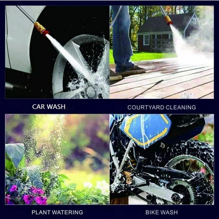 Double Battery.) Cordless Portable Wireless Pressure Washer Gun 48V 12000mAh High Pressure Water Gun for Car Wash and Bike Cleaning with Adjustable Nozzle and 5M Hose Pipe