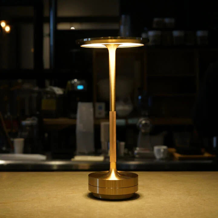 CosmicGlow: Rechargeable Super Premium Cordless LED Table Lamp, Heavy Metal Portable Lamp with Touch Sensor, Stepless Dimming & for Bedroom, Nightstand & Café Ambience